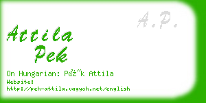 attila pek business card